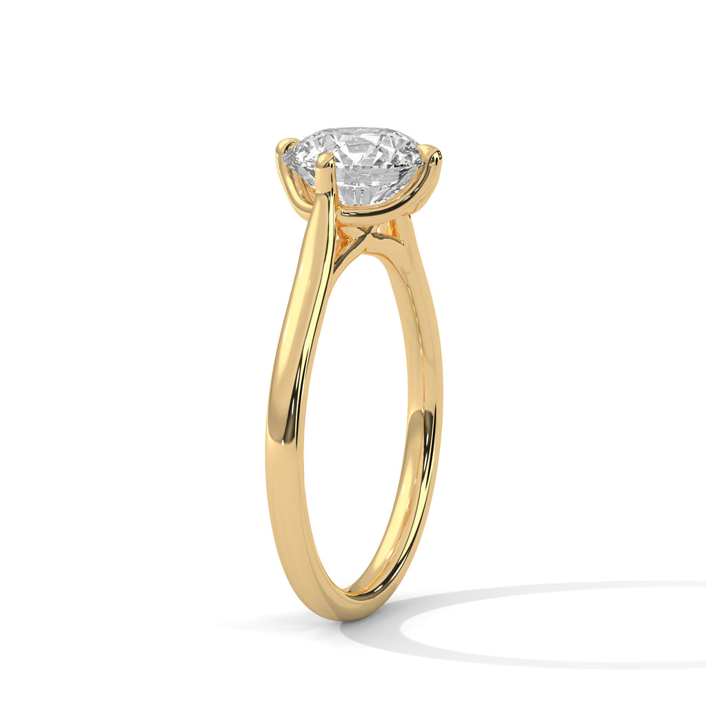 Aurelia Cathedral Round Solitaire Engagement Ring
