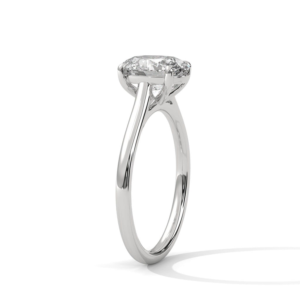 Evelyn Oval Moissanite Engagement Ring