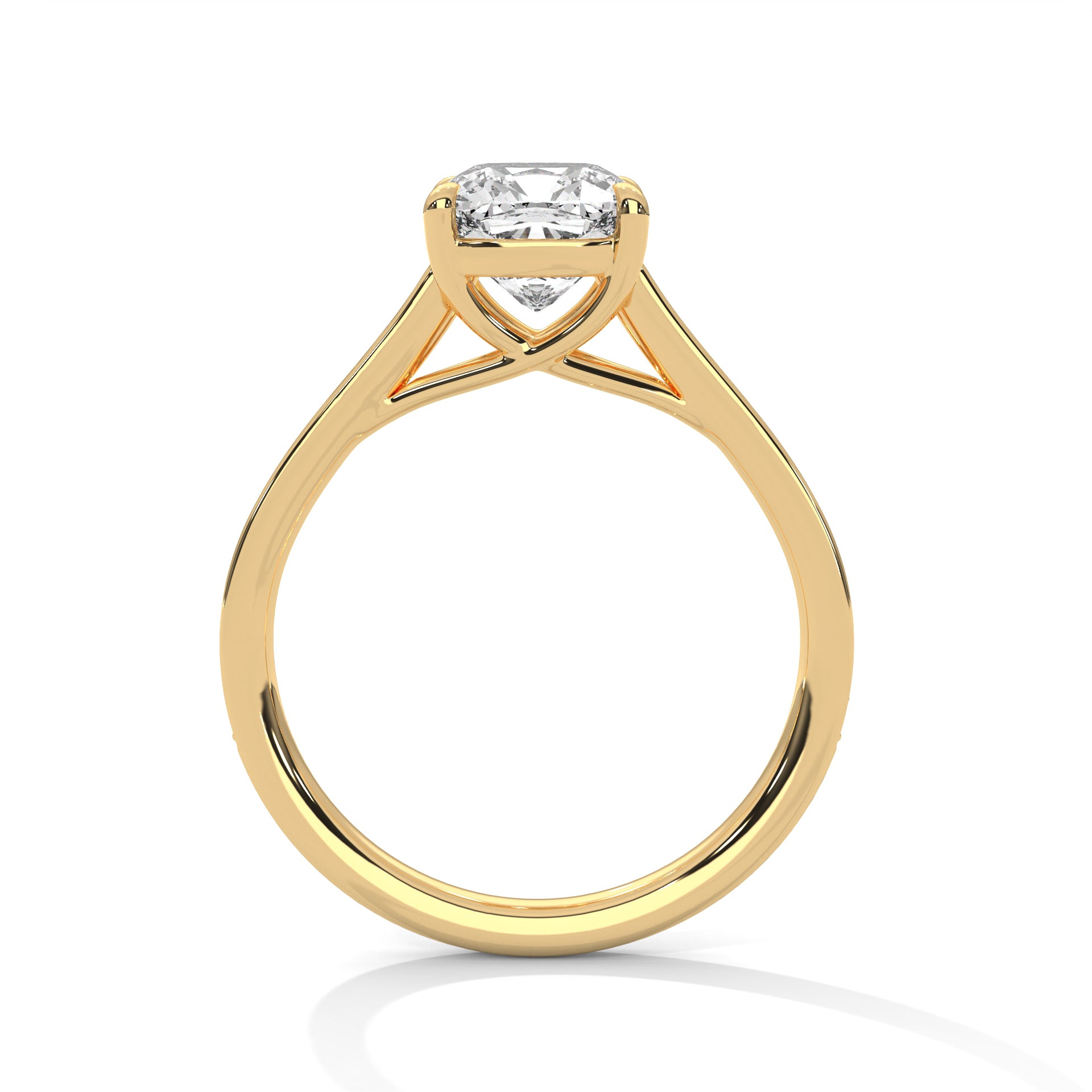 Aurielle Cushion Pavé Solitaire Ring