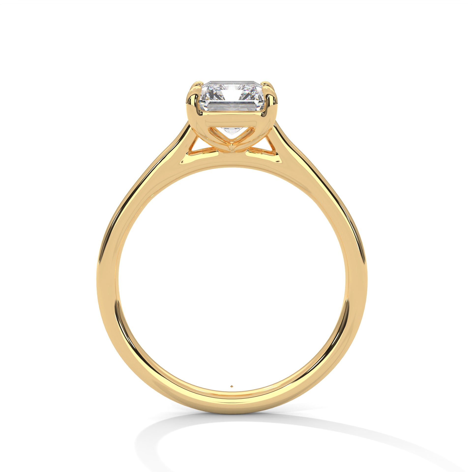 Evelyn Emerald Cut Solitaire Engagement Ring
