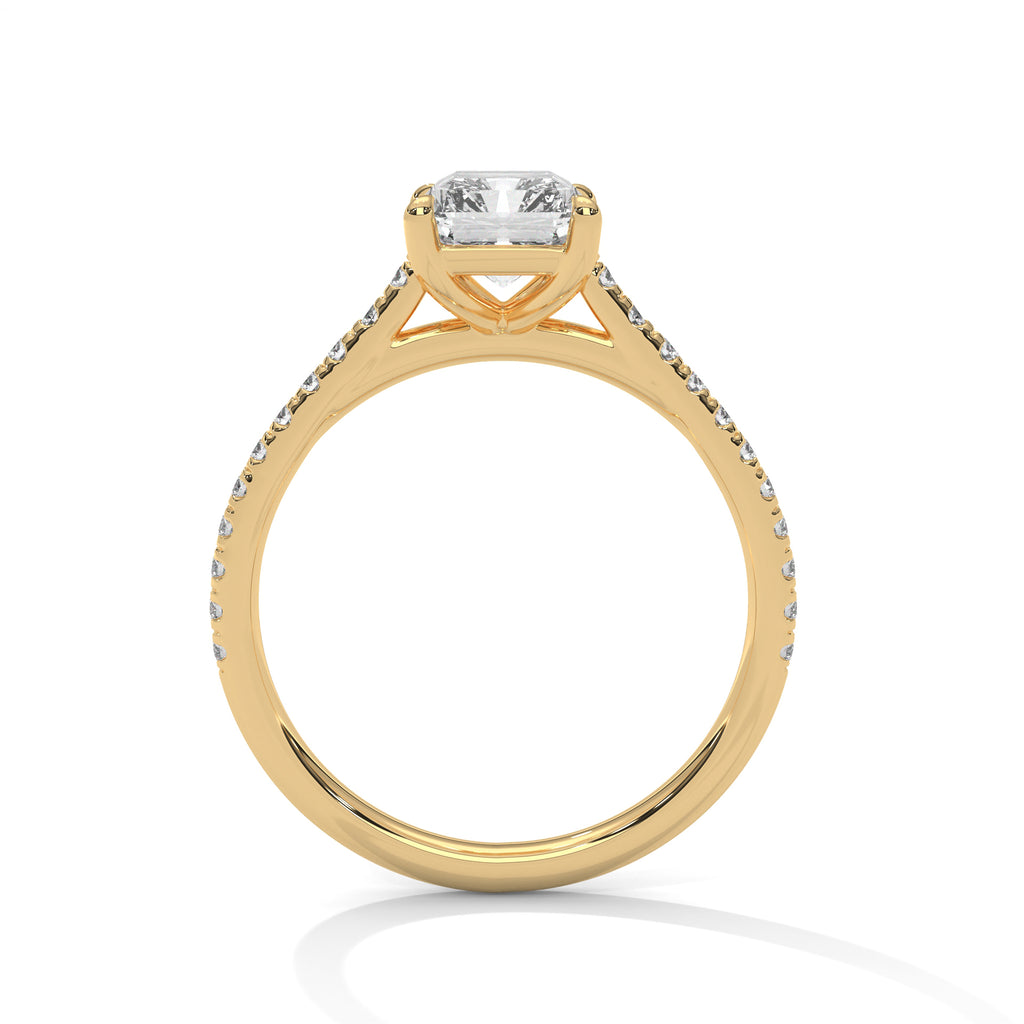 Valencia Emerald Cathedral Pavé Ring