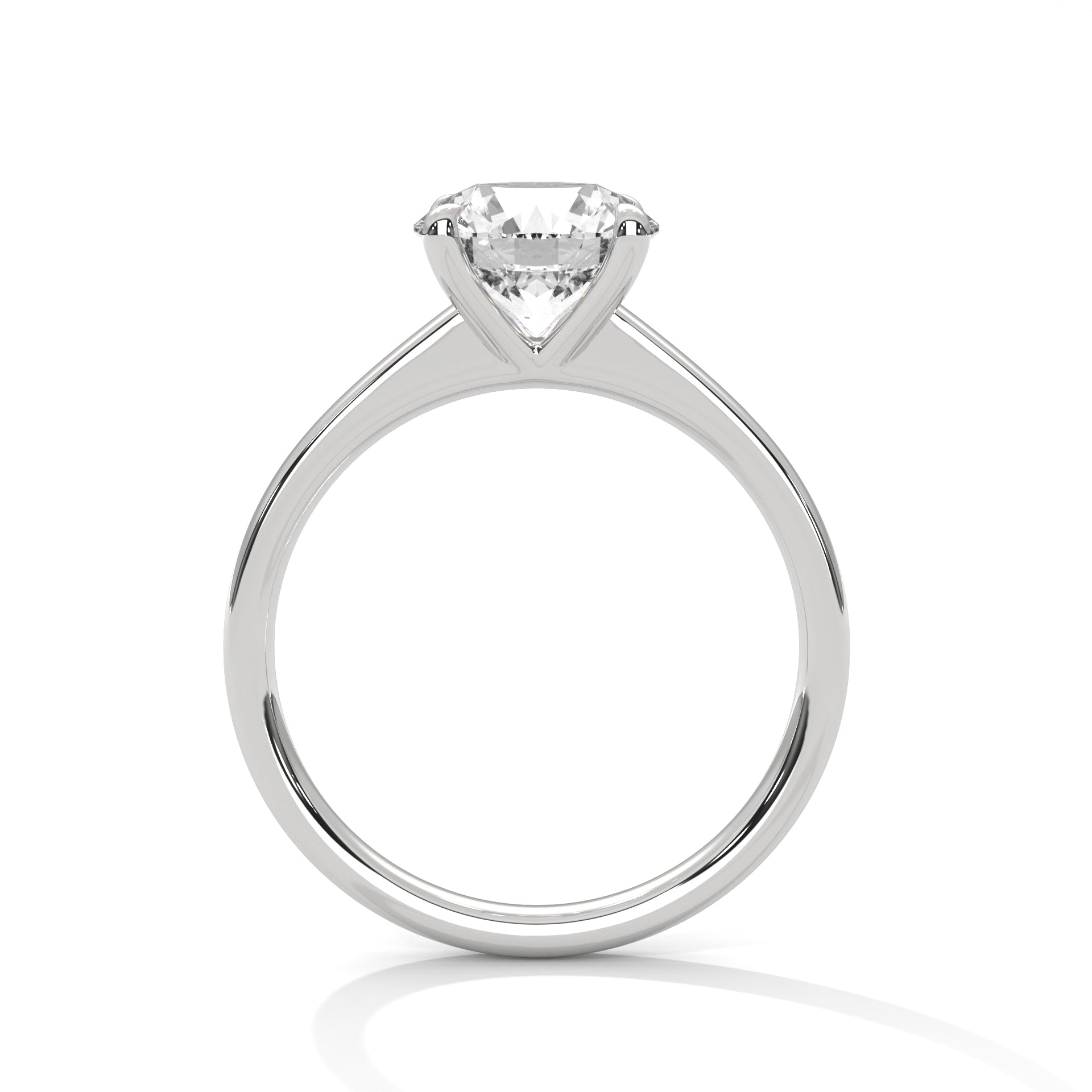 Celeste Classic Cathedral Solitaire Moissanite Engagement Ring