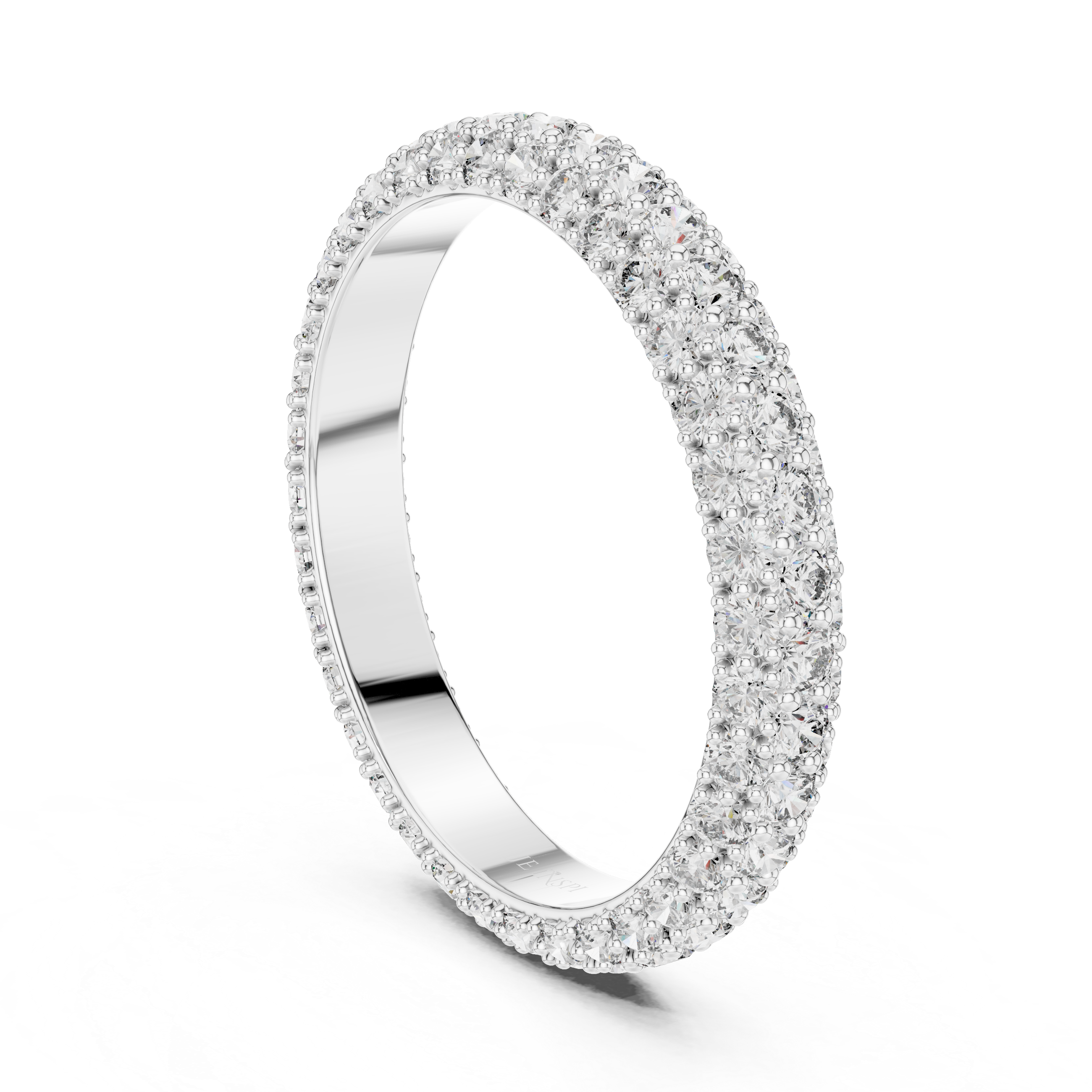 Celeste Three Row Moissanite Eternity Band