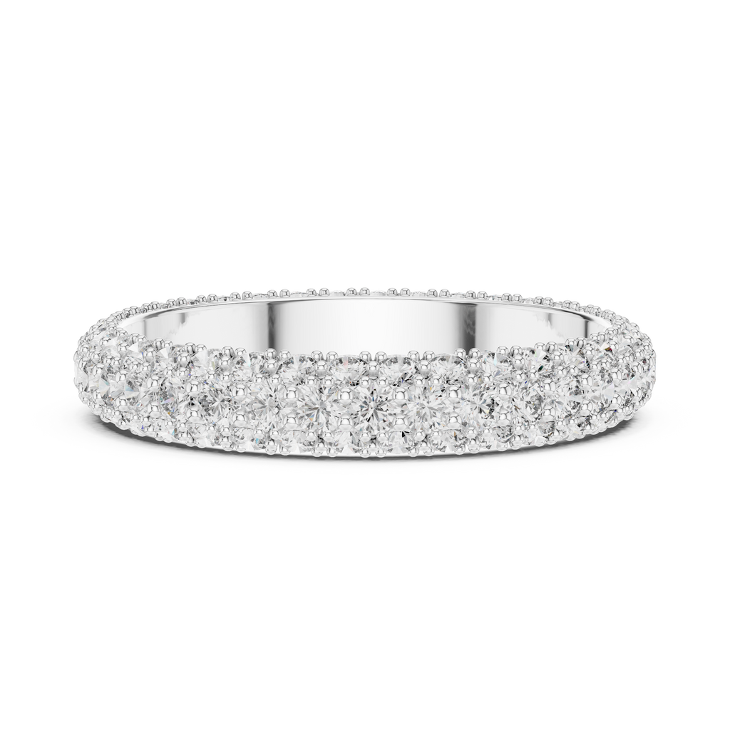 Celeste Three Row Moissanite Eternity Band