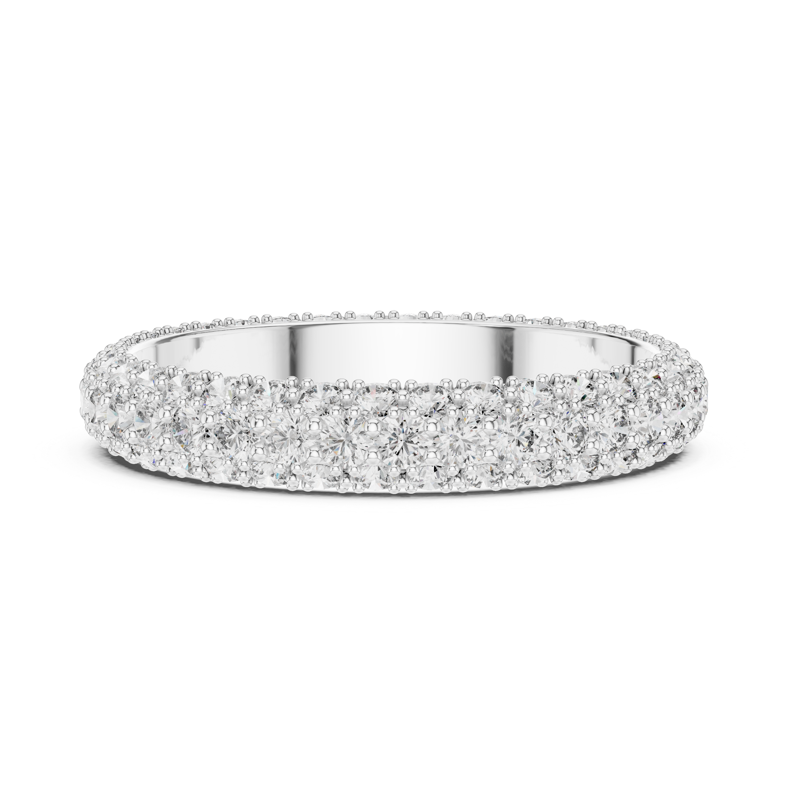 Celeste Three Row Moissanite Eternity Band
