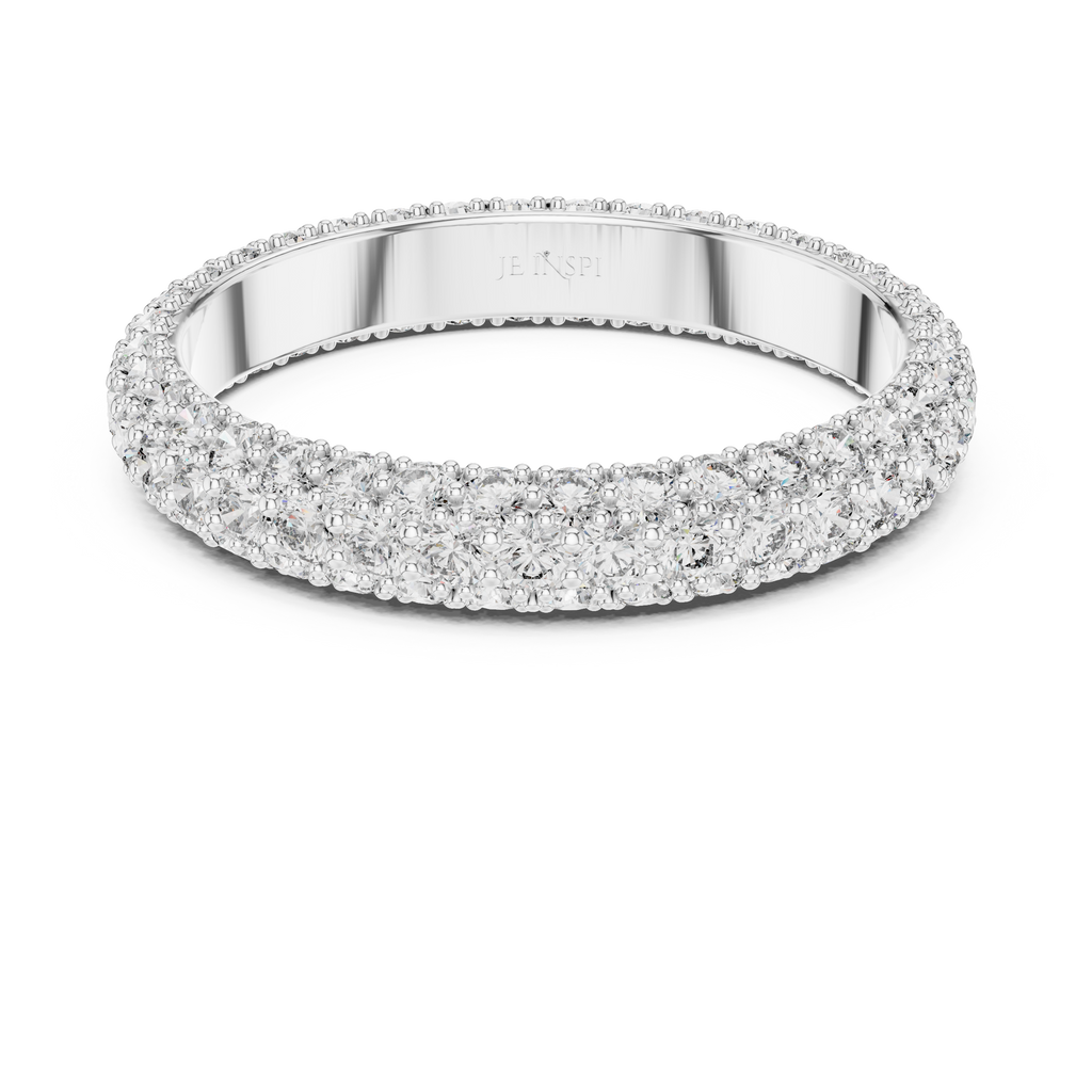 Celeste Three Row Moissanite Eternity Band