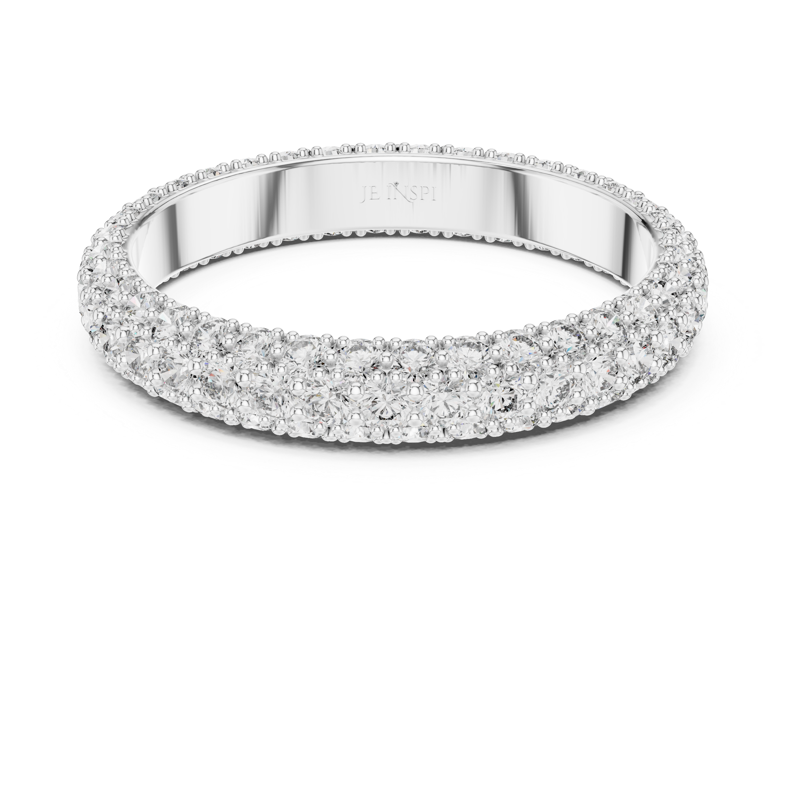 Celeste Three Row Moissanite Eternity Band