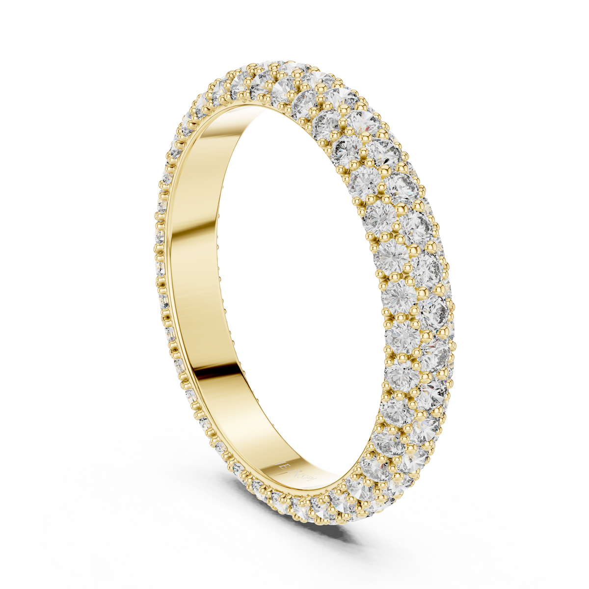 Celeste Three Row Moissanite Eternity Band