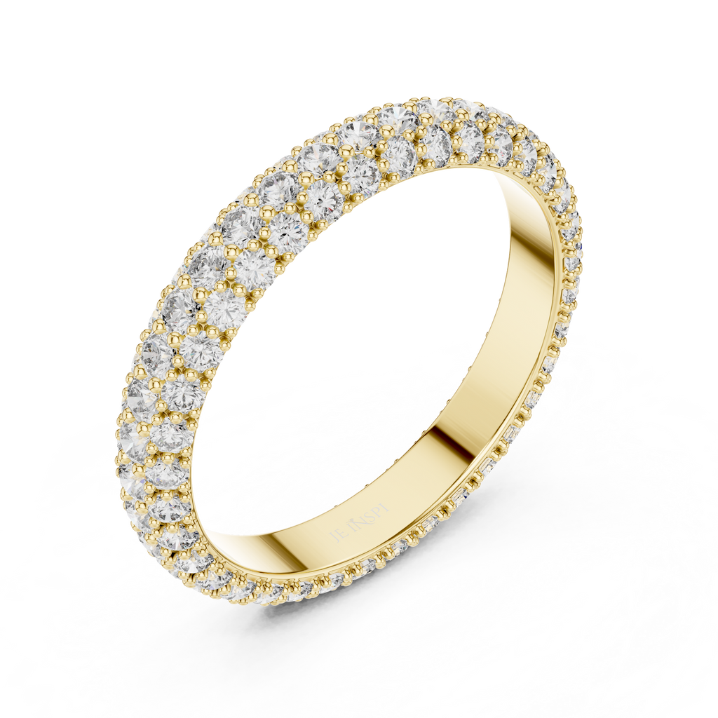 Celeste Three Row Moissanite Eternity Band