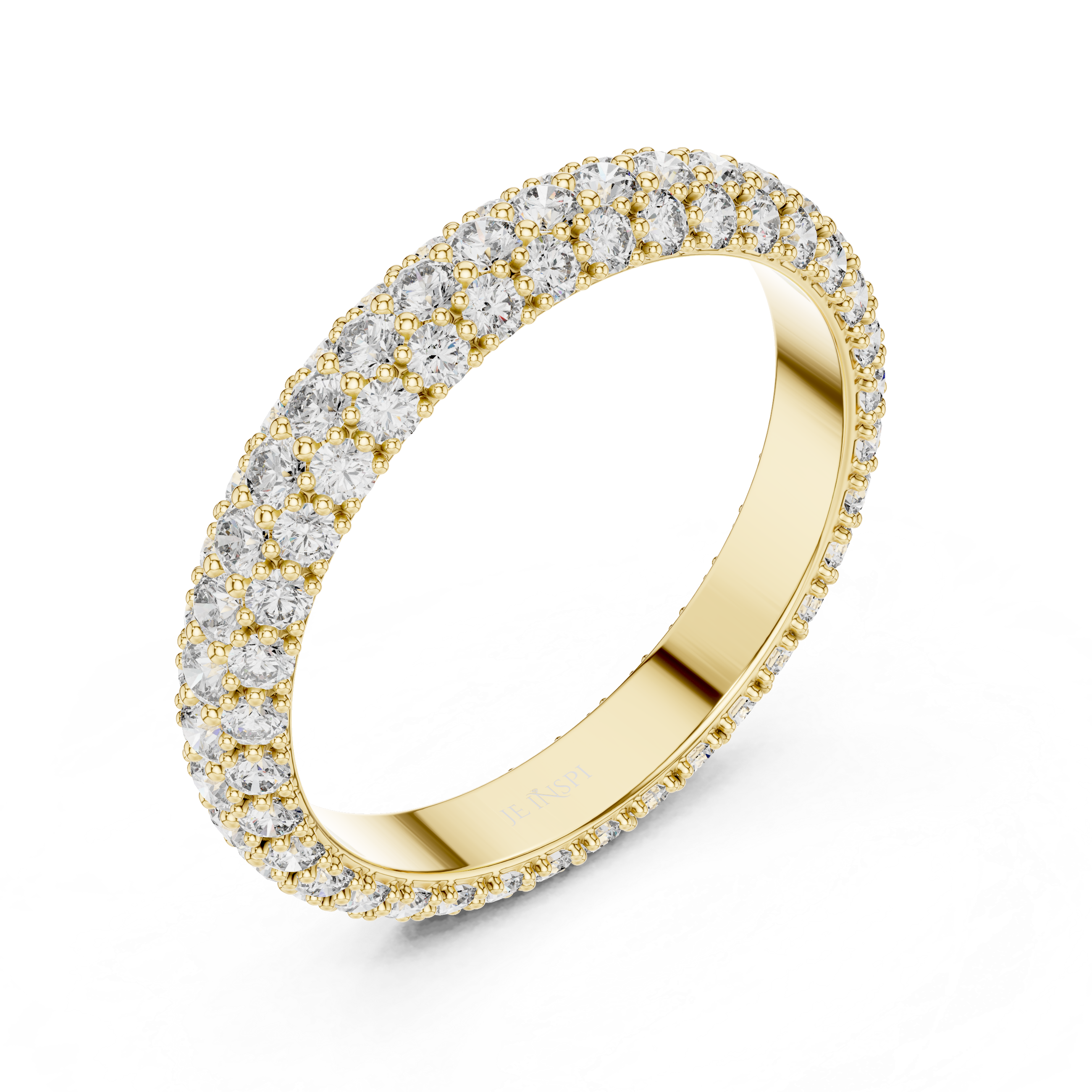 Celeste Three Row Moissanite Eternity Band