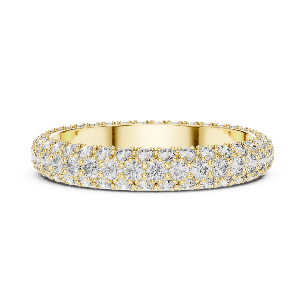 Celeste Three Row Moissanite Eternity Band