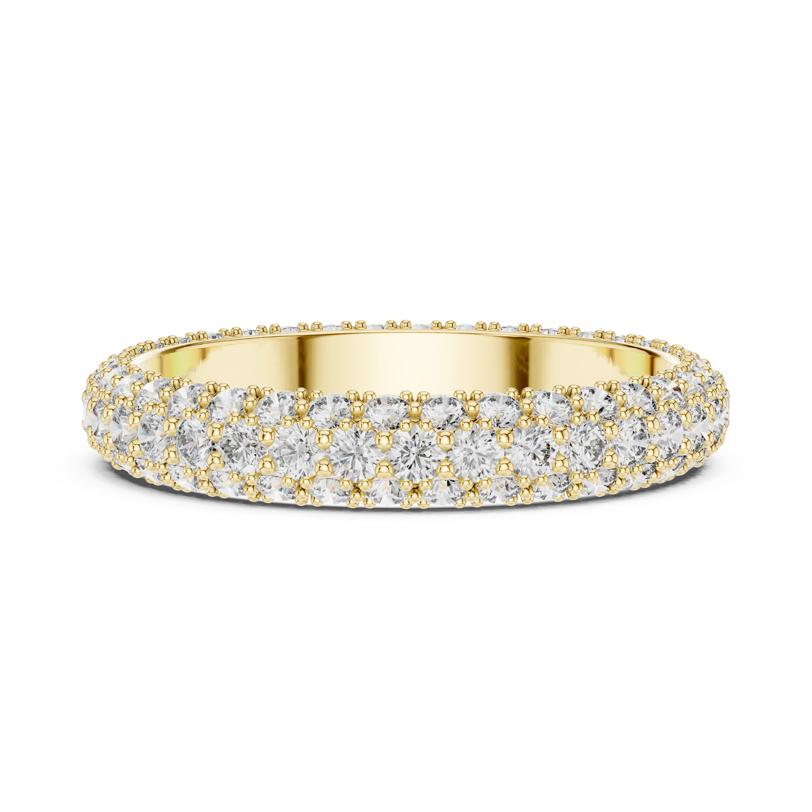 Celeste Three Row Moissanite Eternity Band