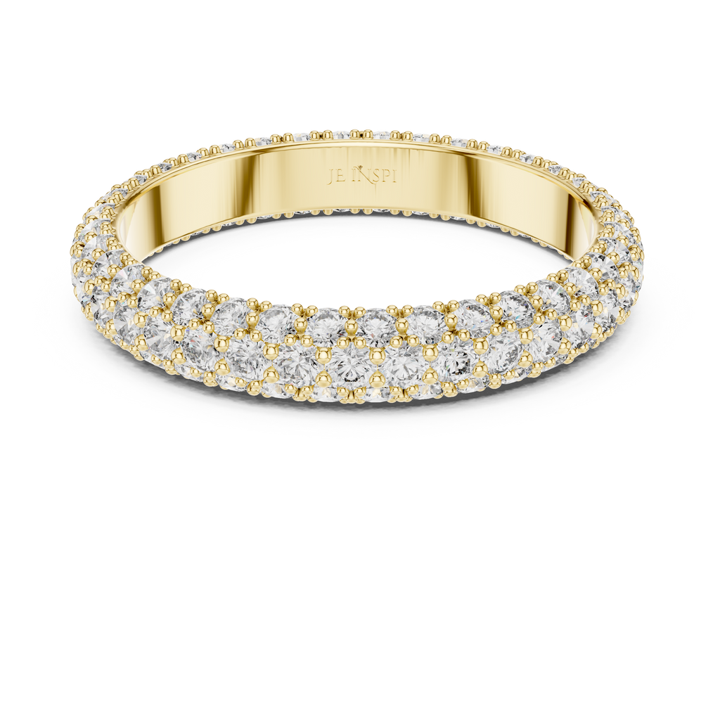 Celeste Three Row Moissanite Eternity Band