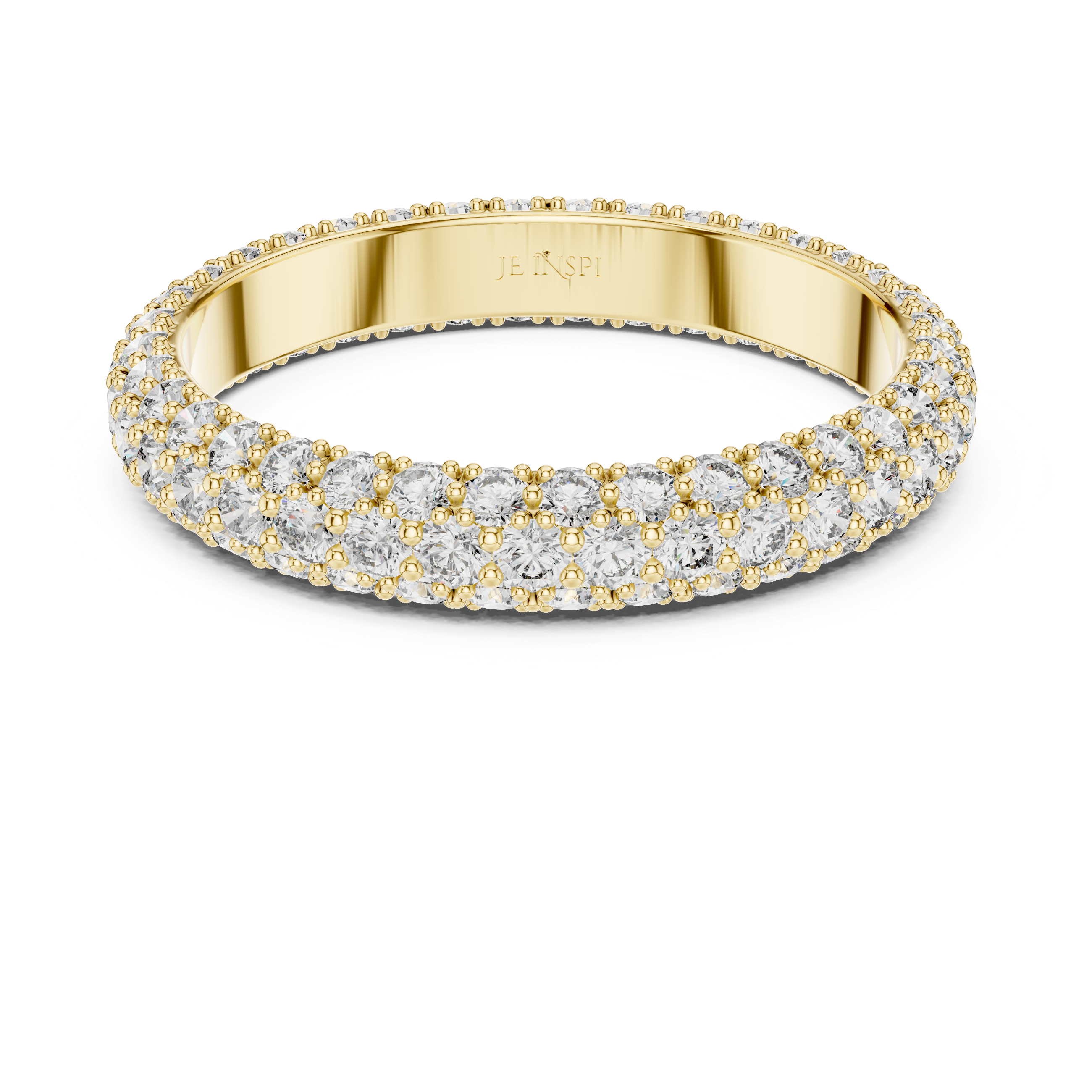 Celeste Three Row Moissanite Eternity Band
