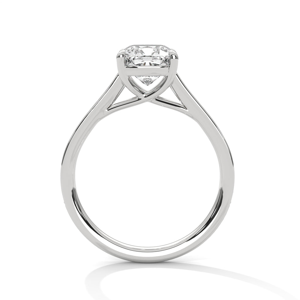Aurielle Cushion Pavé Solitaire Ring