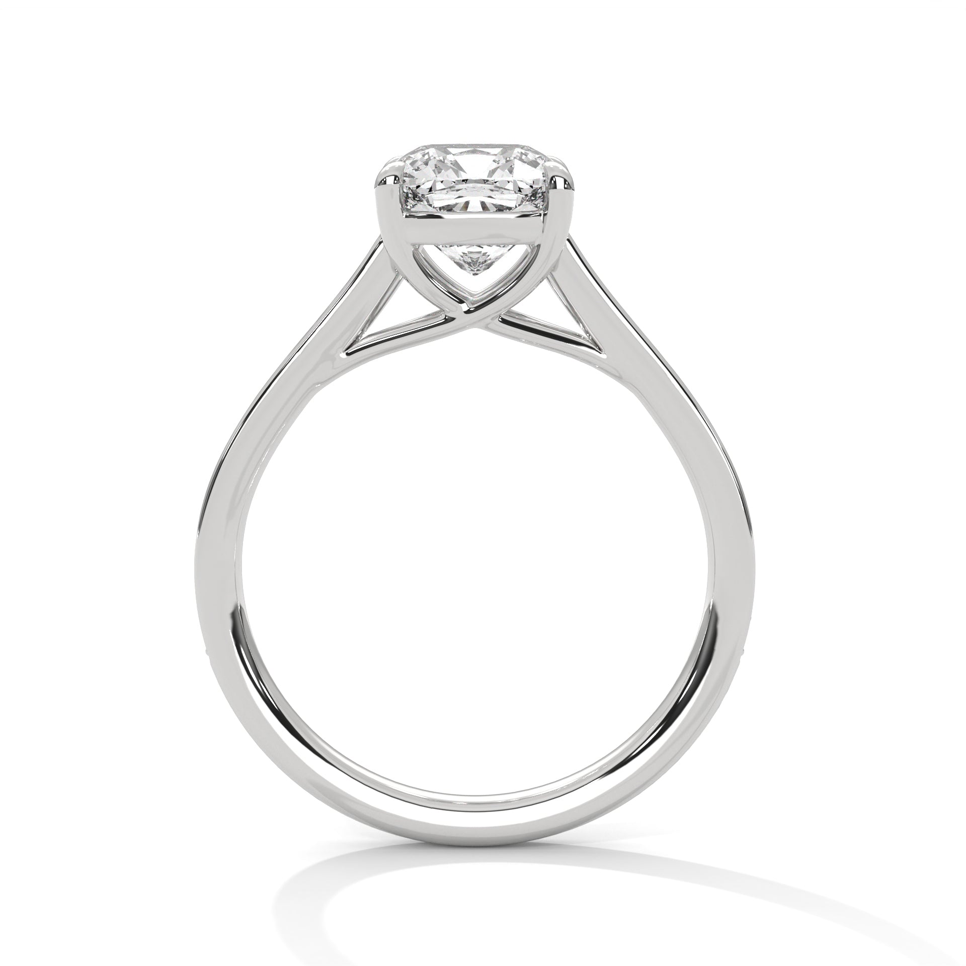 Aurielle Cushion Pavé Solitaire Ring