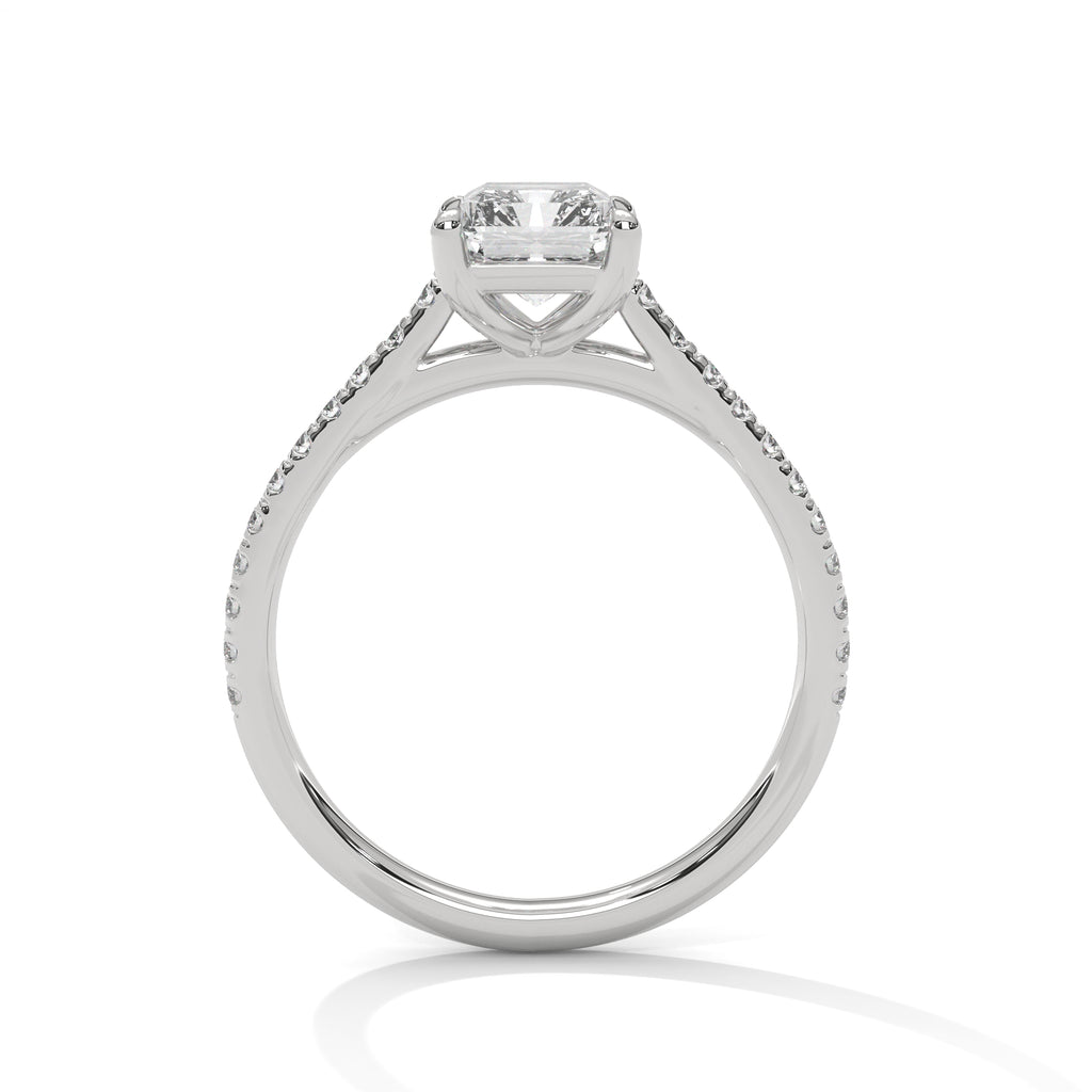 Valencia Emerald Cathedral Pavé Ring