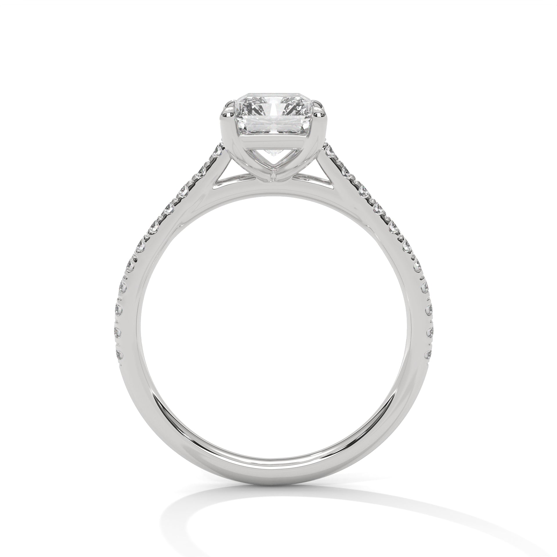 Valencia Emerald Cathedral Pavé Ring