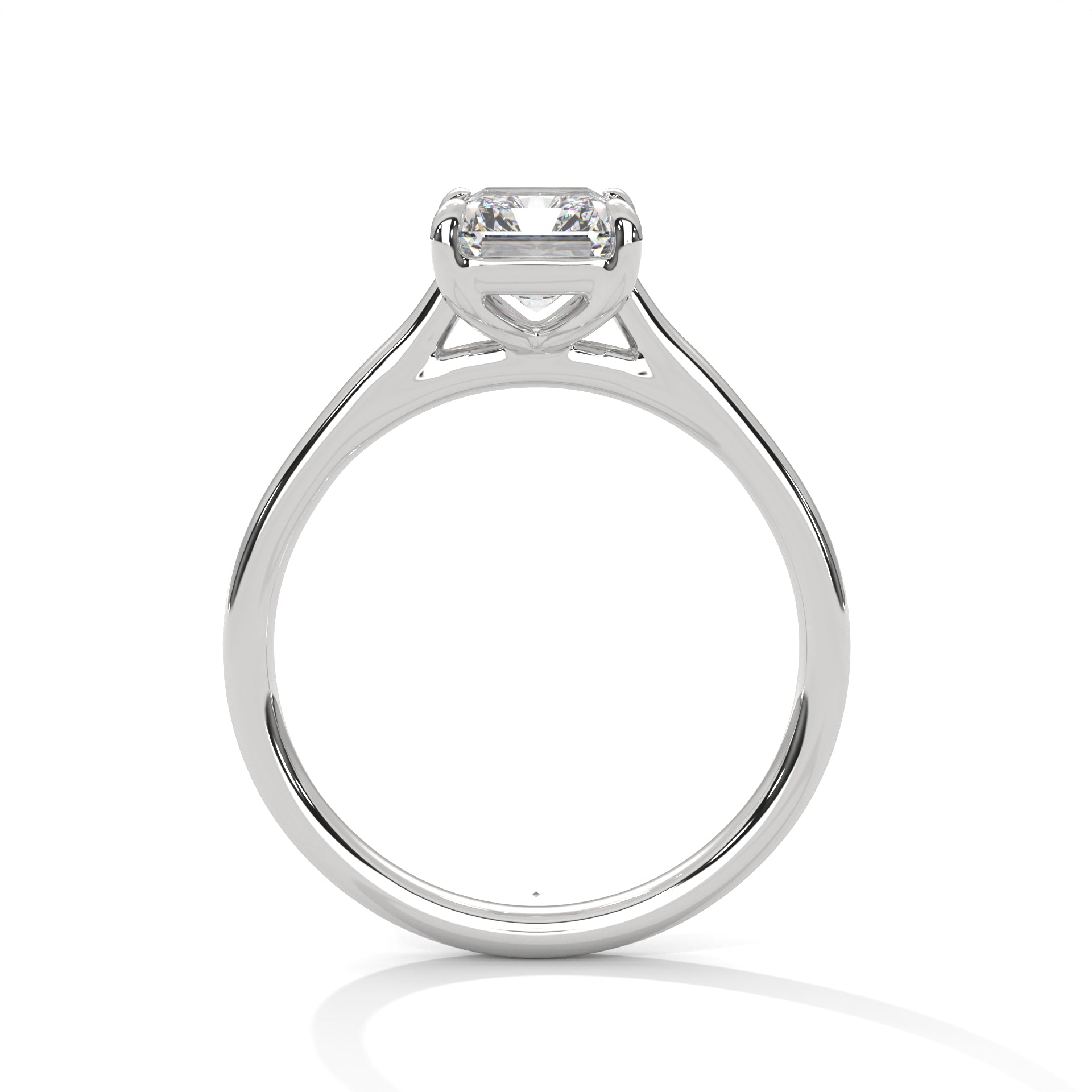 Evelyn Emerald Cut Solitaire Engagement Ring