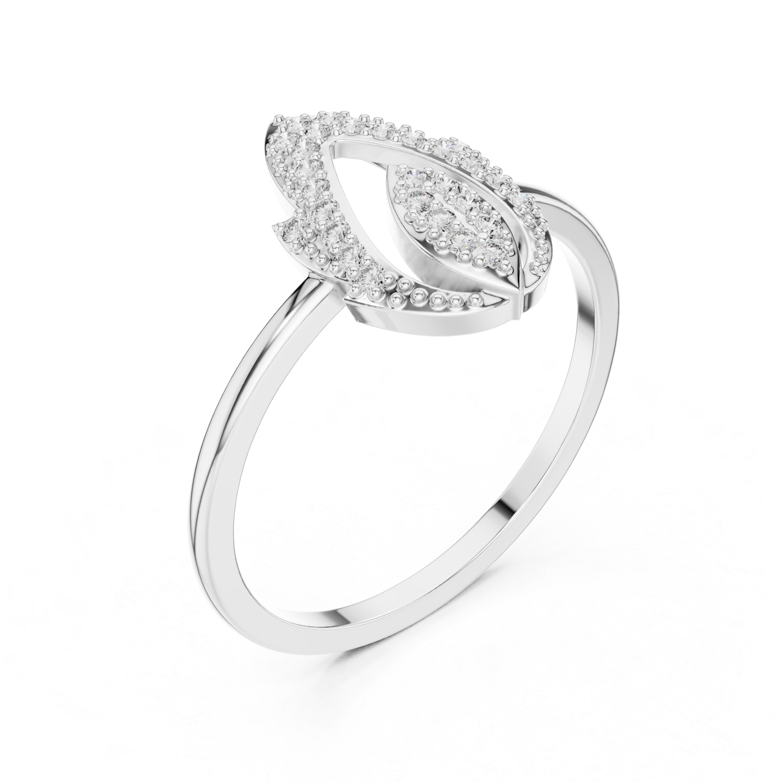 Liora Marquise Pavé Moissanite Fashion Ring