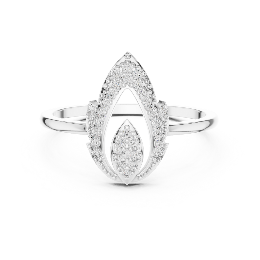 Liora Marquise Pavé Moissanite Fashion Ring