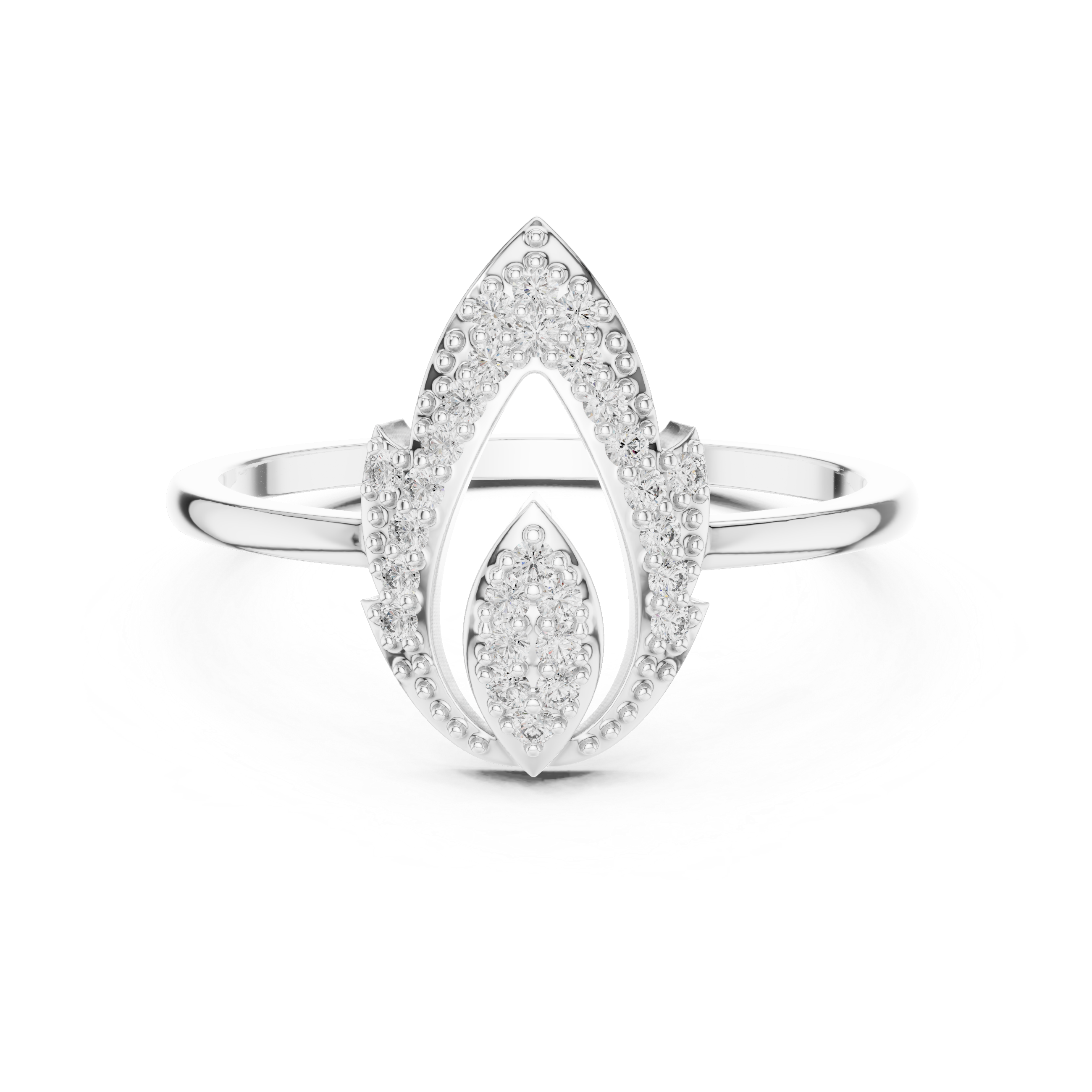 Liora Marquise Pavé Moissanite Fashion Ring