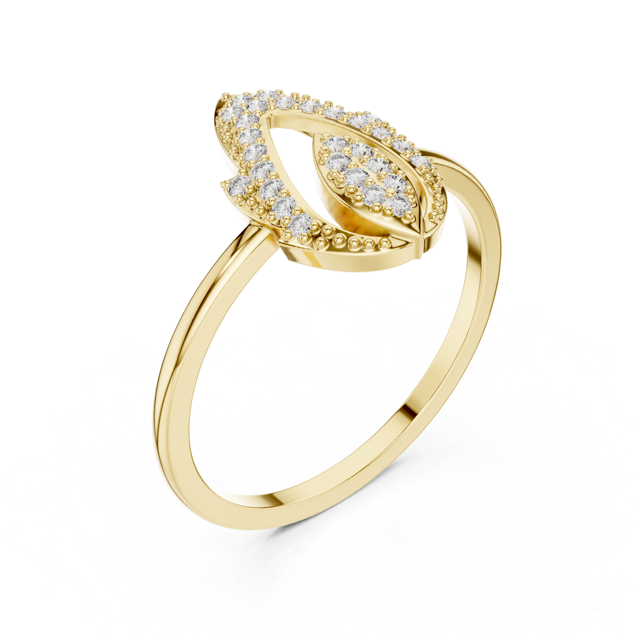 Liora Marquise Pavé Moissanite Fashion Ring