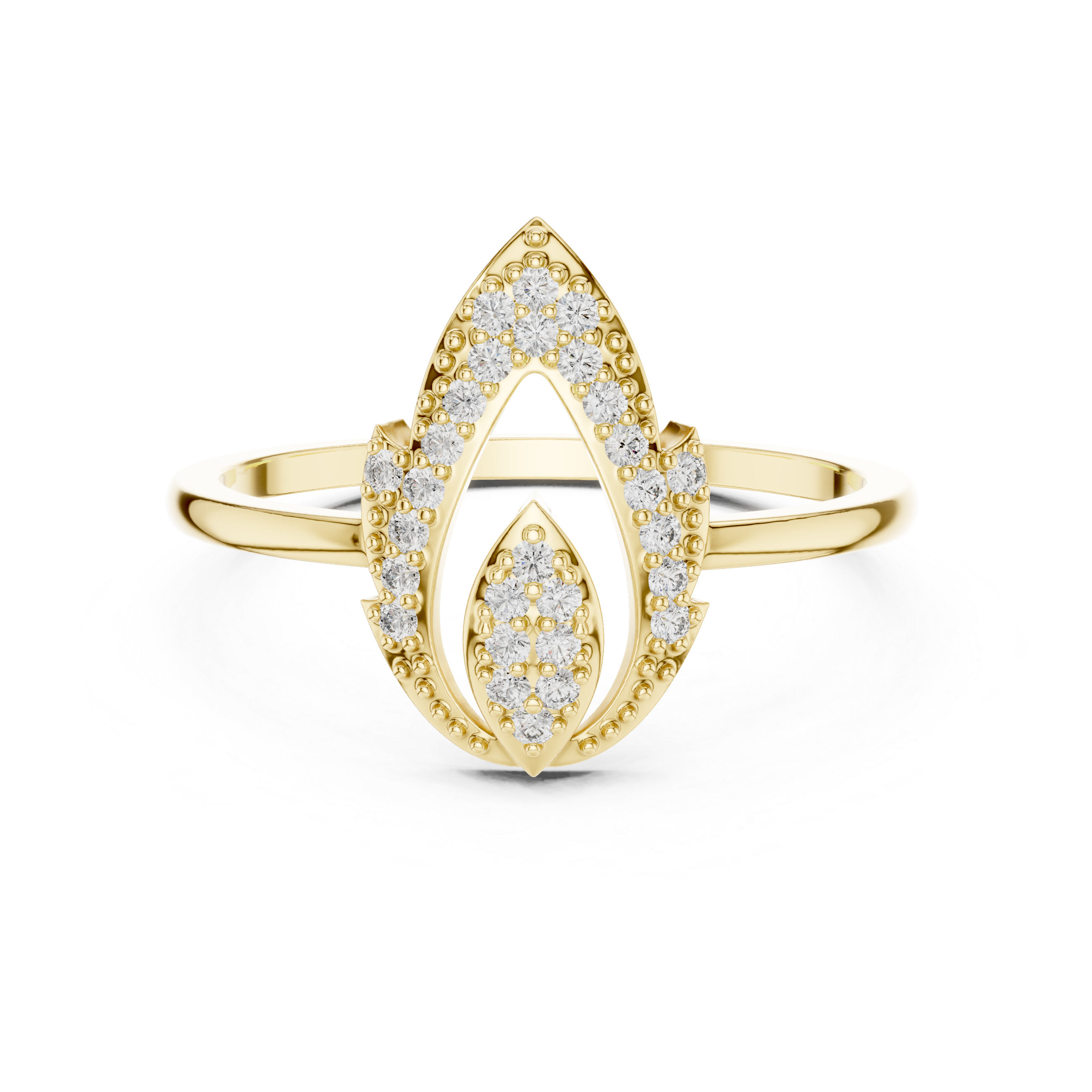 Liora Marquise Pavé Moissanite Fashion Ring