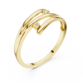 Aurelia Minimalist Wrap Ring | 925 Sterling Silver & 18K Gold Plated
