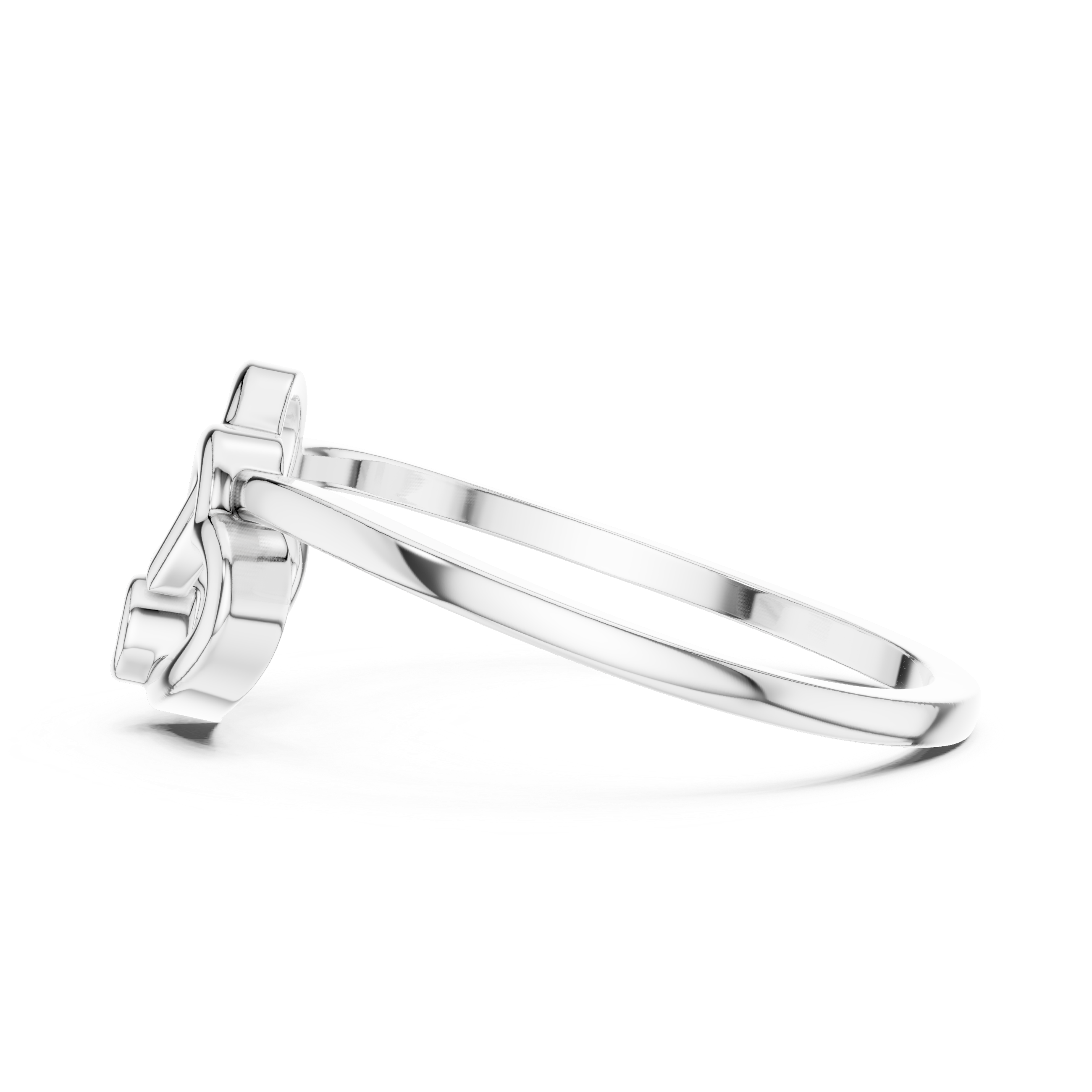 Amora Double Heart Moissanite Ring | 925 Sterling Silver & 18K Gold Plated