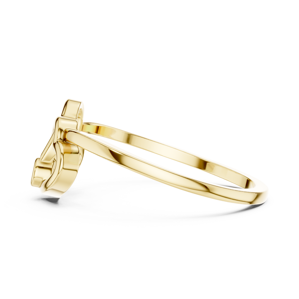 Amora Double Heart Moissanite Ring | 925 Sterling Silver & 18K Gold Plated