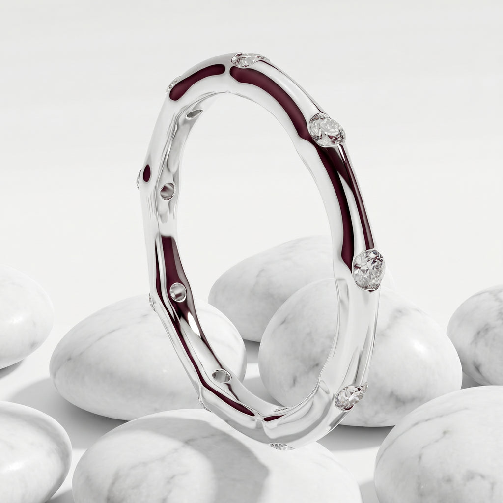 Elara Bezel Moissanite Eternity Band