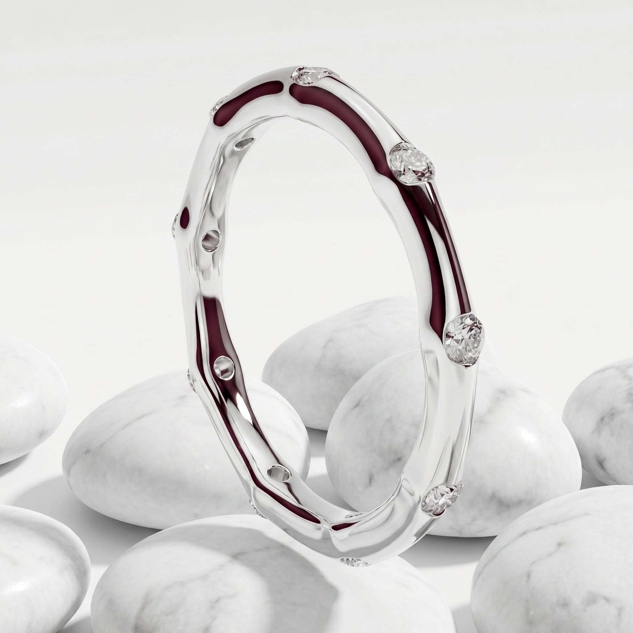 Elara Bezel Moissanite Eternity Band