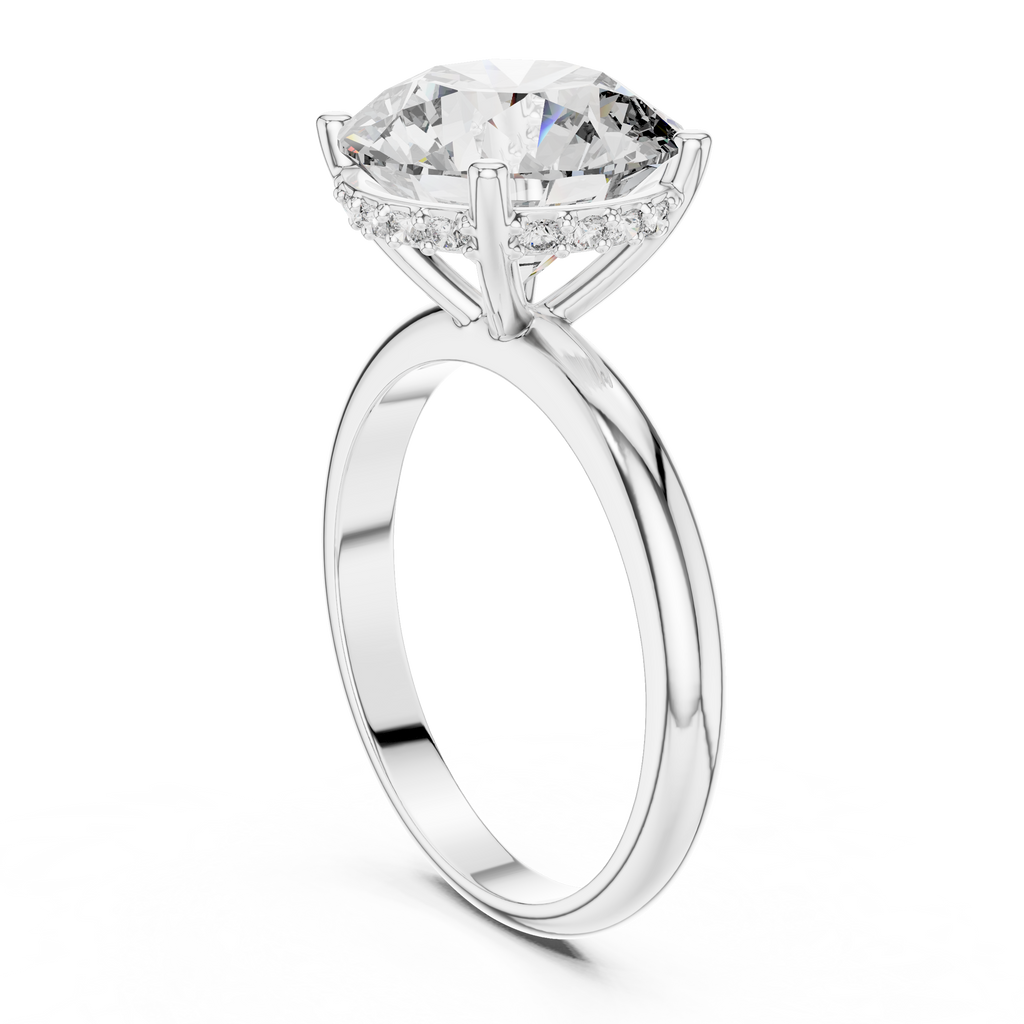 Eterna 3.75 CT Round Moissanite Solitaire Ring