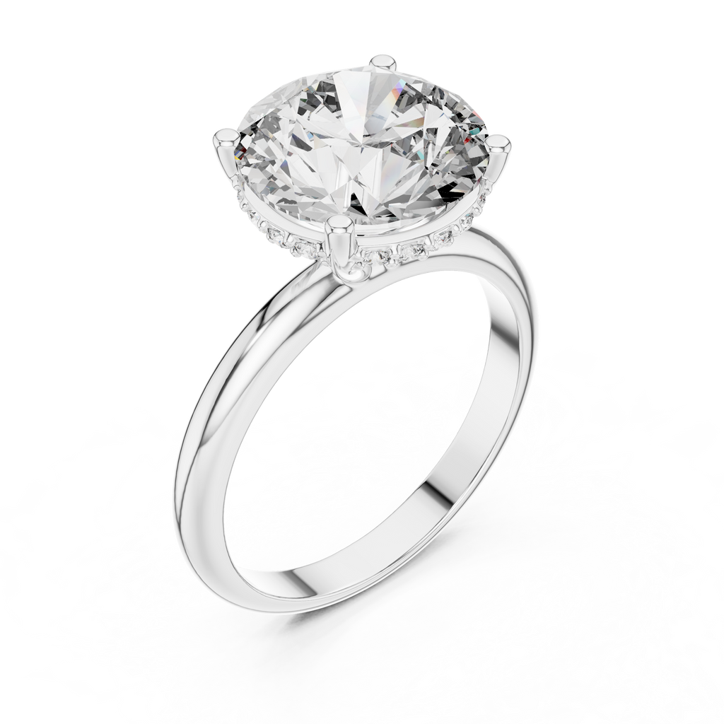 Eterna 3.75 CT Round Moissanite Solitaire Ring