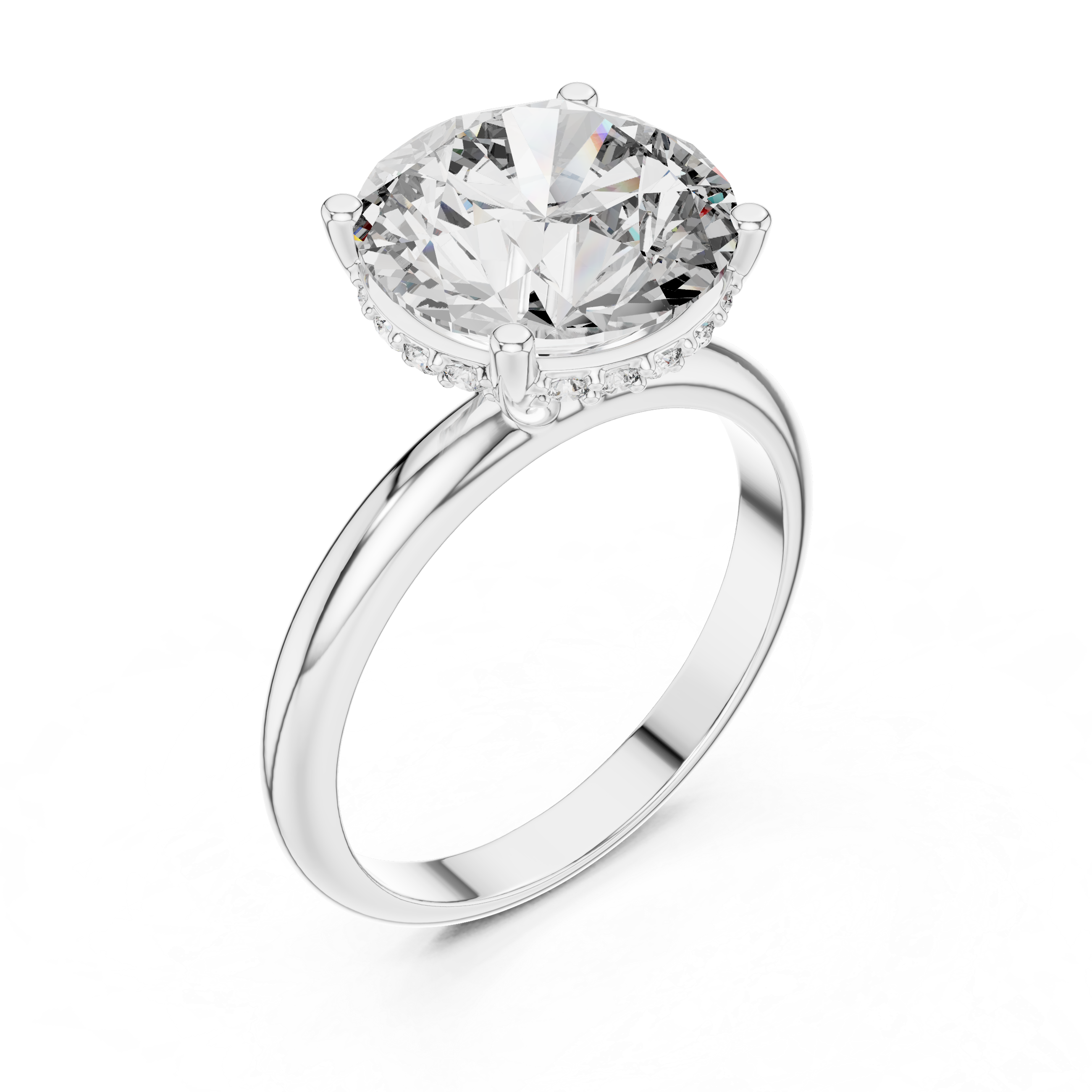 Eterna 3.75 CT Round Moissanite Solitaire Ring