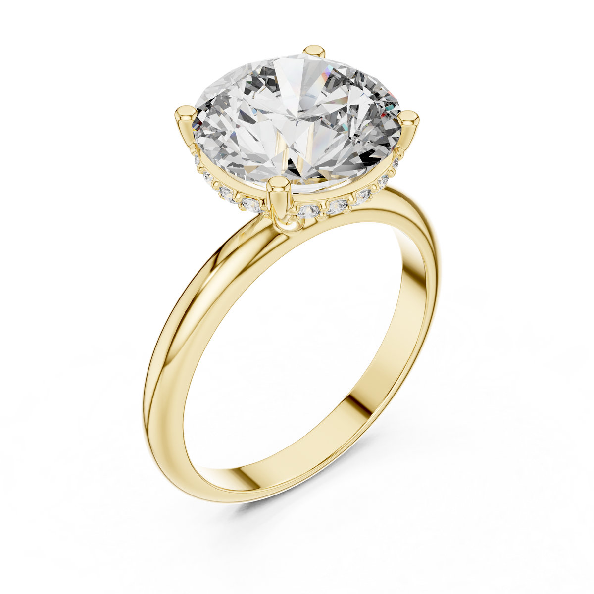 Eterna 3.75 CT Round Moissanite Solitaire Ring