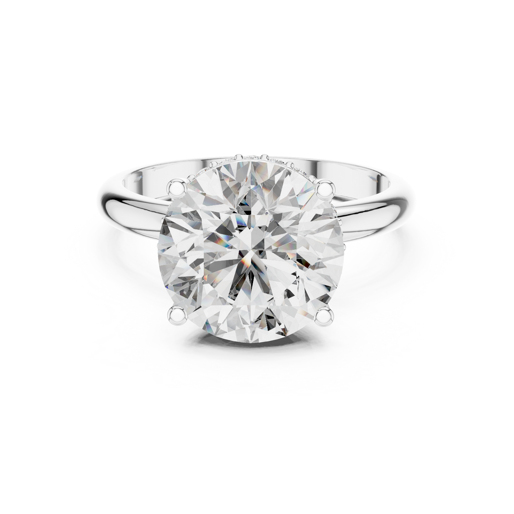 Eterna 3.75 CT Round Moissanite Solitaire Ring