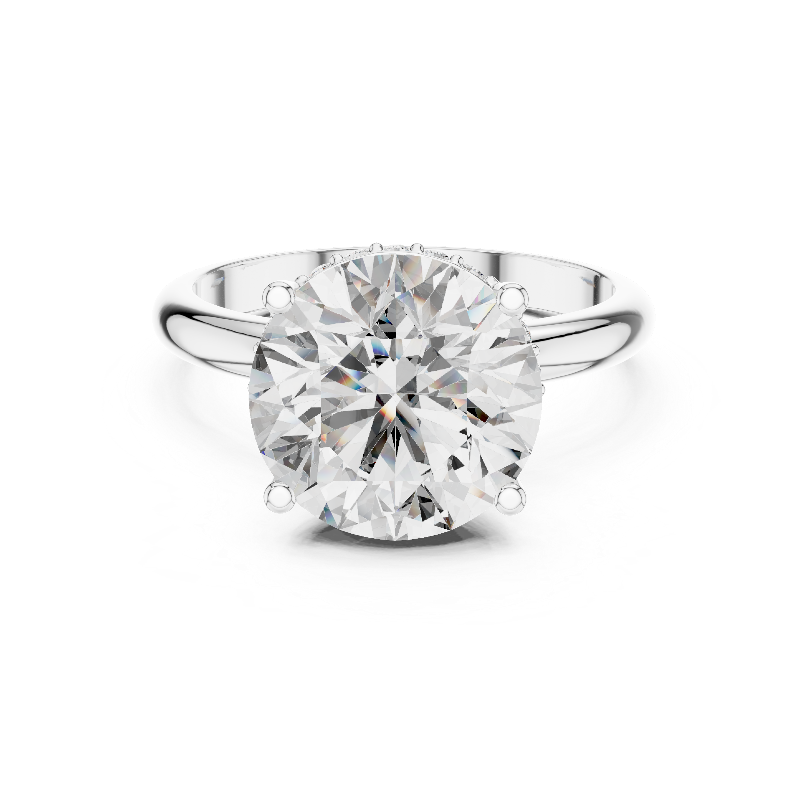 Eterna 3.75 CT Round Moissanite Solitaire Ring