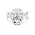 1 CT Round Cut Minimalist Solitaire Engagement Ring | 925 Sterling Silver & 18K Plating