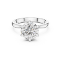 2 CT Round Solitaire Engagement Ring with Pavé Accents | 925 Sterling Silver