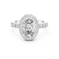 1.60 CT Oval Double Halo Engagement Ring | 925 Sterling Silver