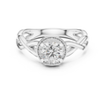 0.70 CT Twisted Solitaire Engagement Ring | 925 Sterling Silver