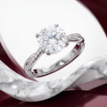 Aurielle Twisted Pavé Solitaire Moissanite Engagement Ring