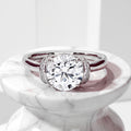 Luna Hidden Halo Round Solitaire Engagement Ring