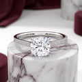 Aurielle Cushion Pavé Solitaire Ring