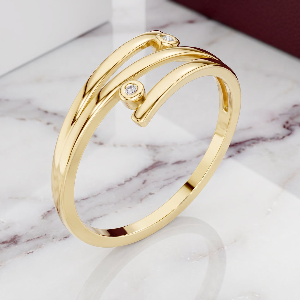Aurelia Minimalist Wrap Ring | 925 Sterling Silver & 18K Gold Plated