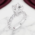 Celestia Princess Cut Moissanite Pavé Engagement Ring
