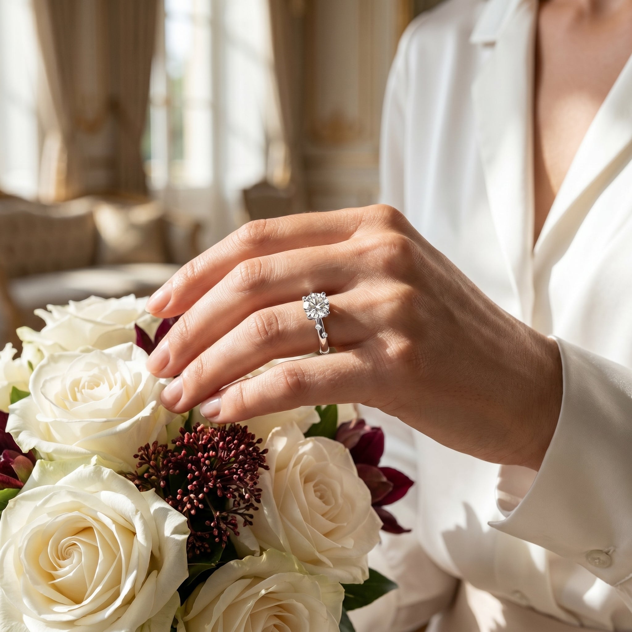 Isabella Round Moissanite Solitaire Ring