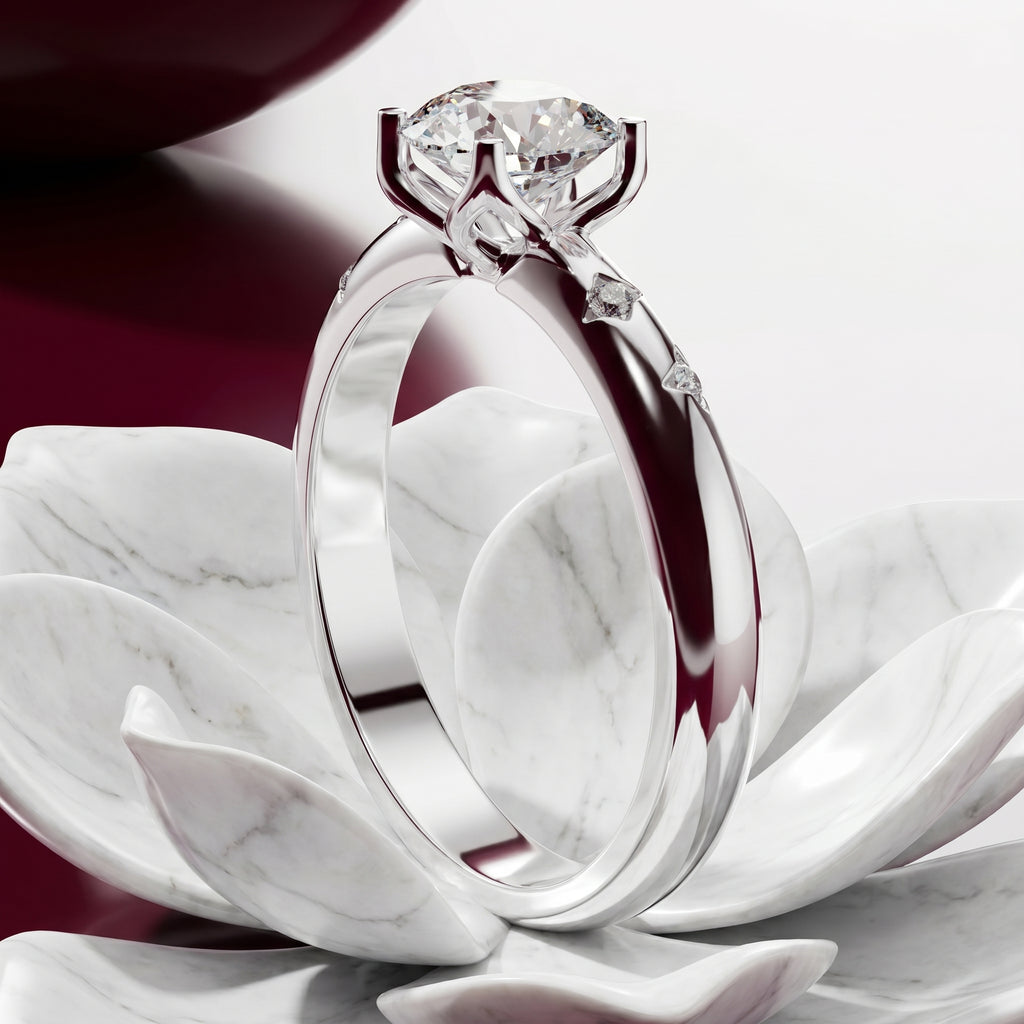 Isabella Round Moissanite Solitaire Ring